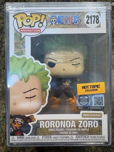 Funko Pop Roronoa Zoro Hot Topic Exclusive LE 3500 #2178 One Piece & Protector