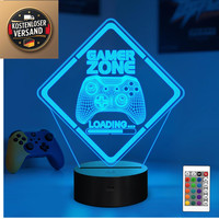 3D-Gamer-Nachtlicht 16 Farben Fernbedienung Timer