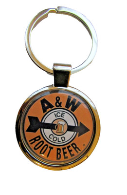 A&W Root Beer Soda Key Chain, A&W Root Beer Soda Logo Keychain, a&w root beer