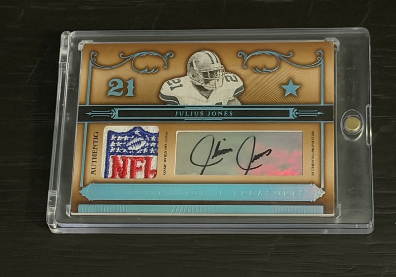 2006 Playoff National Treasures Julius Jones Game Used NFL Shield Auto 1/1 🔥🔥