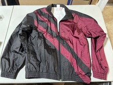 Vtg 90s Nucleus Men  s Windbreaker Jacket Maroon  Black M