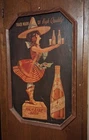 Vintage Miller Highlife Painted Wood Senorita Beer Sign