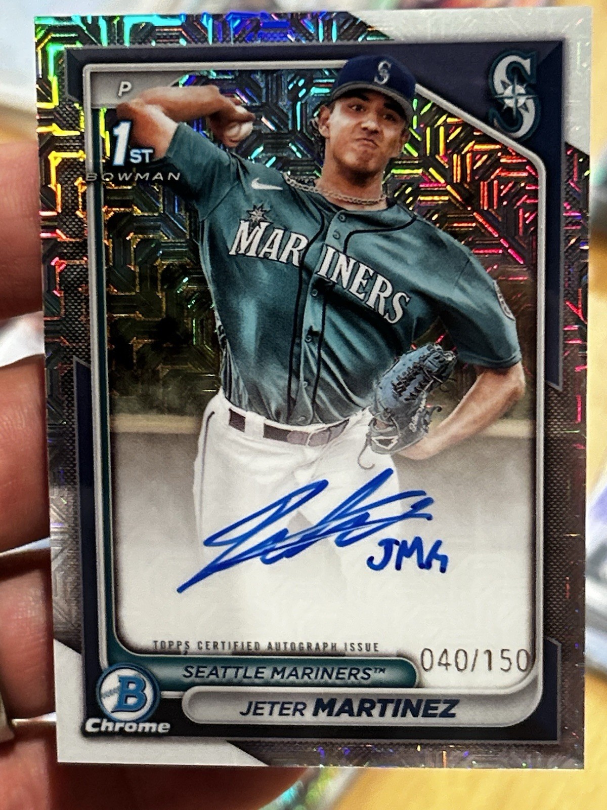 🚀 Jeter Martinez 2024 Bowman Chrome Mojo Auto /150 💥 1st Bowman Prospect SP