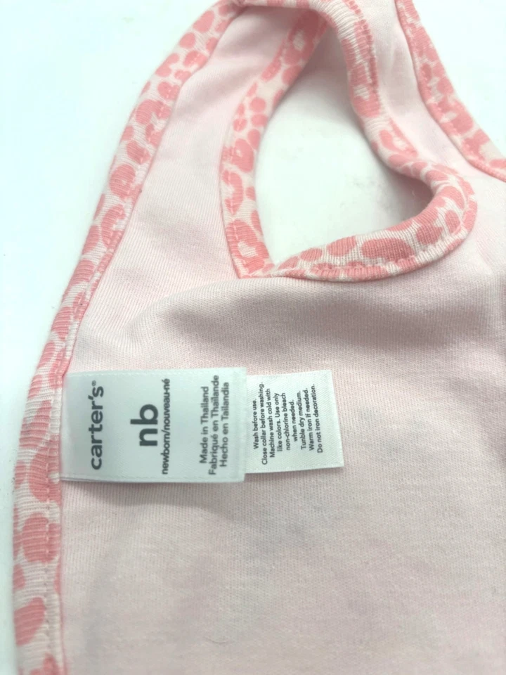 Babador Carters recém-nascido design gato rosa "I Love Mommy" - Imagem 4 de 4