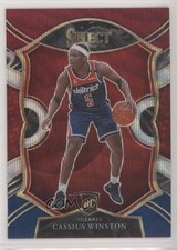 2020-21 Panini Select Concourse Tri-Color Prizm Cassius Winston #96 2l4