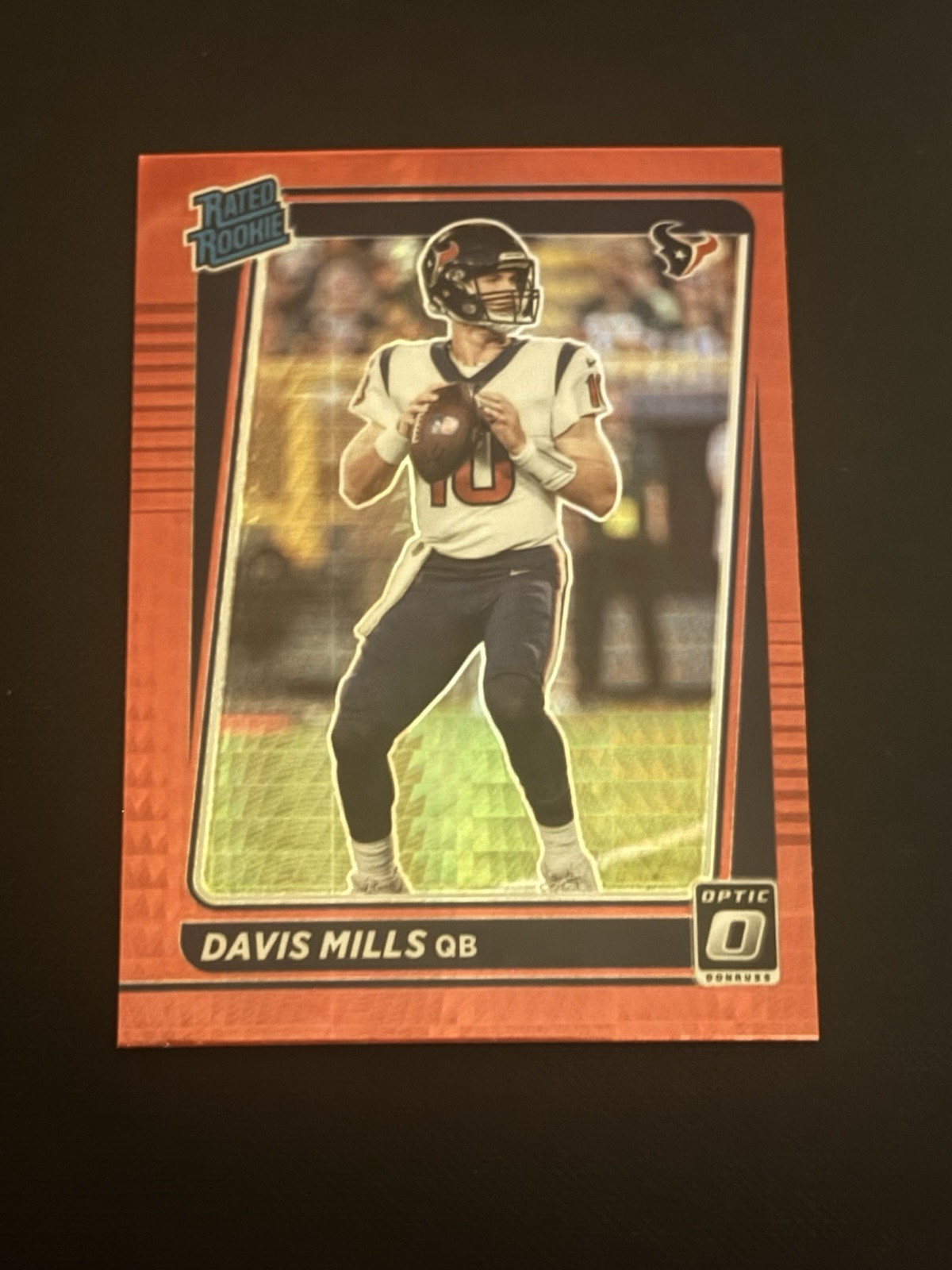 2021 Donruss Optic - Davis Mills #222 (RC) Red Hyper Parallel Rookie Texans
