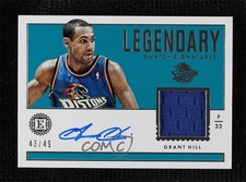 2017-18 Panini Encased Legendary Swatch Signatures 43/49 Grant Hill Auto HOF 8q5
