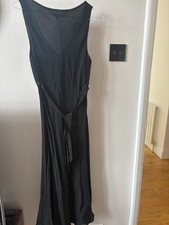 Women’s Long Black Sleeveless Dress – Size Medium – Excellent Condition – Belted