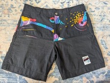 Vintage 80s Morey Boogie Bodywear Mens Sz 32 Beach Shorts Surfer Rad Geometric