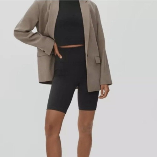 Everlane Shorts Womens XS/S Black Seamless Ribbed Bike Casual Athleisure Active - Picture 14 of 14