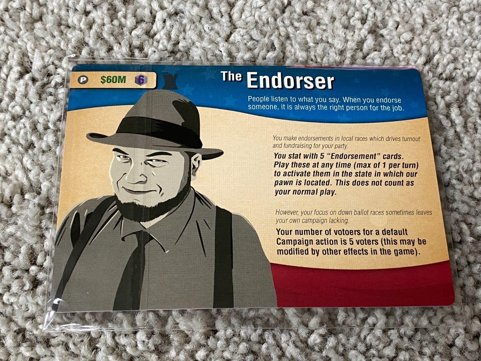 Campaign Trail: Dice Tower 2023 Promo Cards - The Endorser NEW FREE SHIP