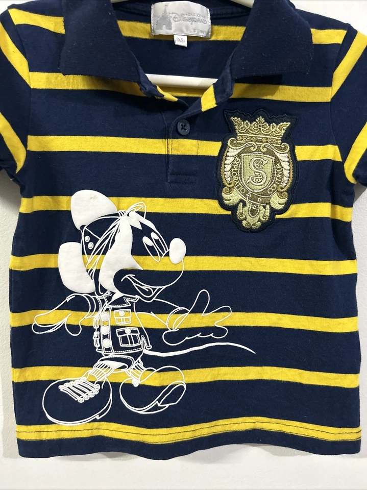 VINTAGE Disneyland Hong Kong Kids Size XS AU2 Polo Shirt Mickey Mouse Disney - Image 2 of 4