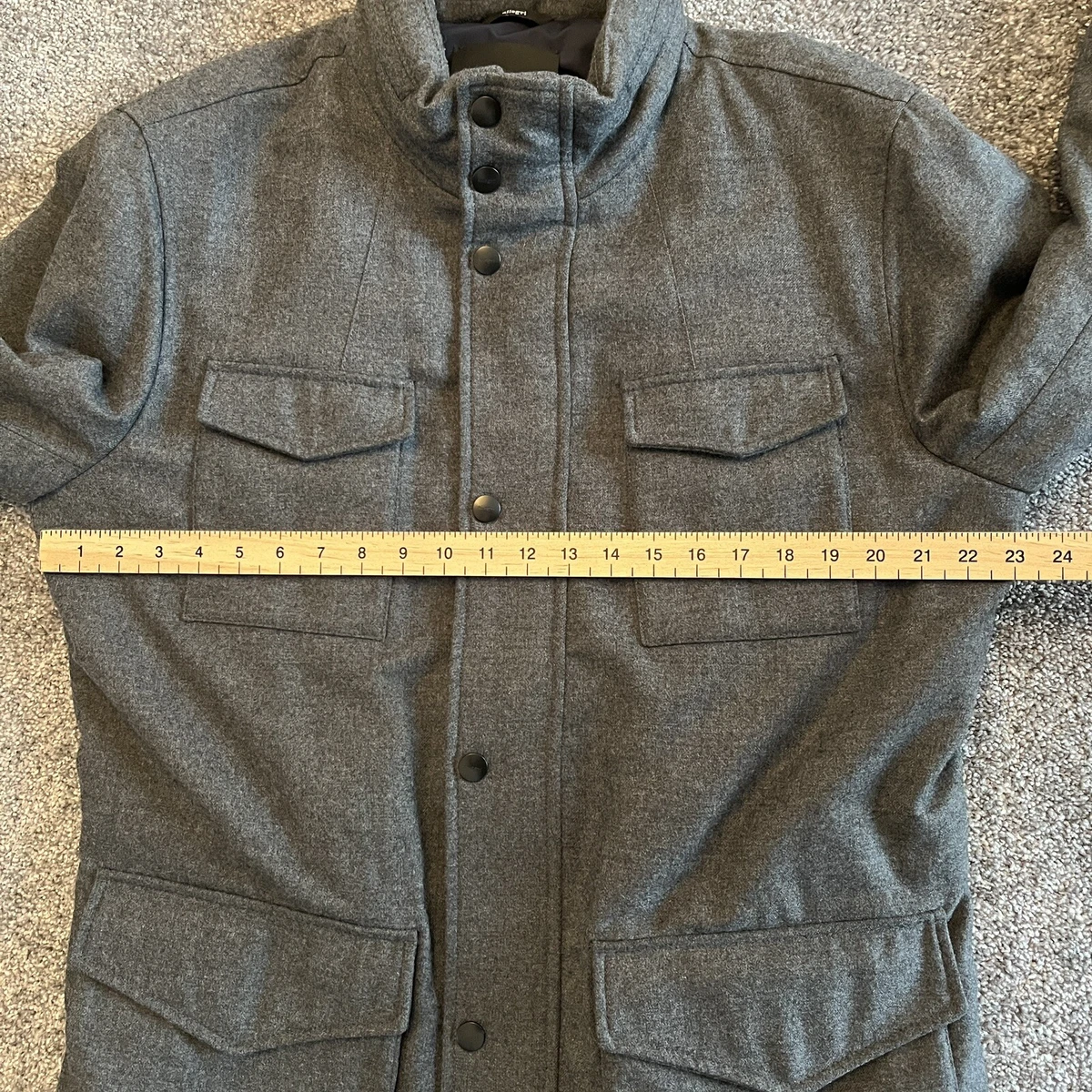 Mens Allegri Military Field Jacket Grey 46 Chest Made In Italy