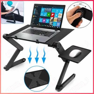 360° Adjustable Laptop Table Stand Lap Sofa Bed Tray Foldable PC Notebook Desk