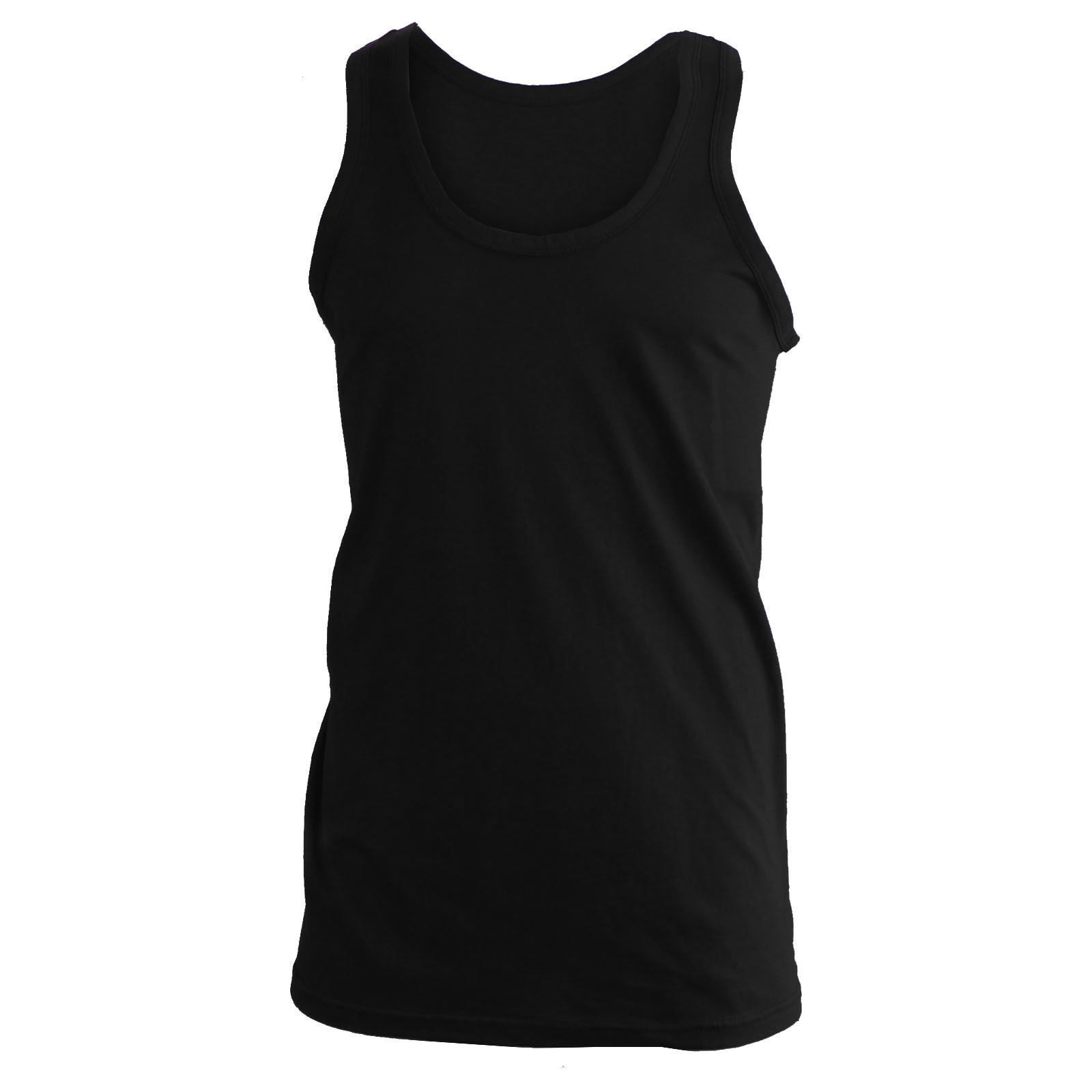 Men Plain Tank Top Vest Sleeveless Gym 100 Cotton Assorted Colours