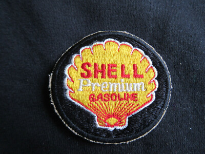 Shell Premium Gasoline Gas Pump Vintage Patch Handmade Nose Art V8 US Car Rod