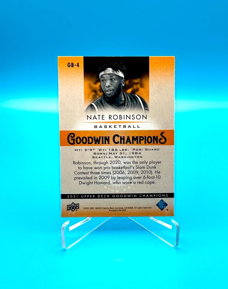 UD Goodwin Champions 2021🔥Nate Robinson🔥¡Refractor de todo el mundo! 🤯 #GB-4 Foto 4 de 4
