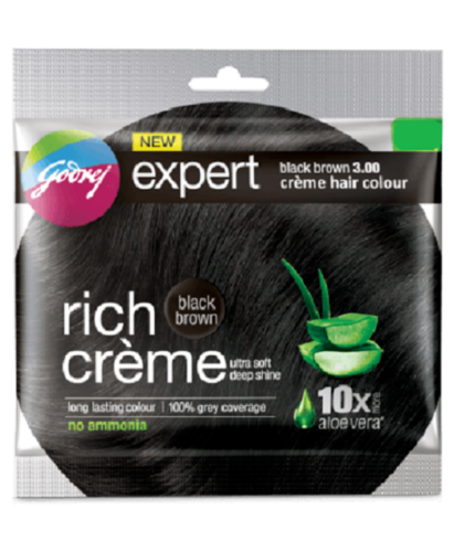 Godrej Expert Rich Crème Hair Colour Shade BLACK BROWN, Pack of 4 * 20g+20ml - Picture 7 of 7