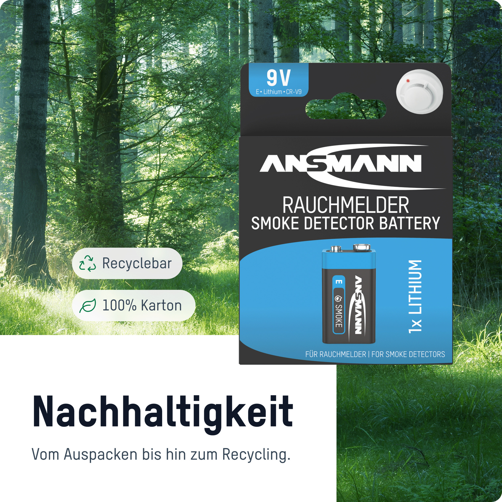 Thumbnail - Ansmann 9v E-block Lithium Batterien Für Rauchmelder 10-jahres