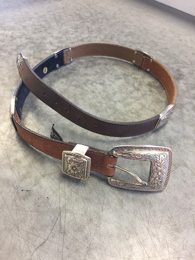 Vintage Brighton Multicolor Leather & Metal Fashion Belt  display picture 3