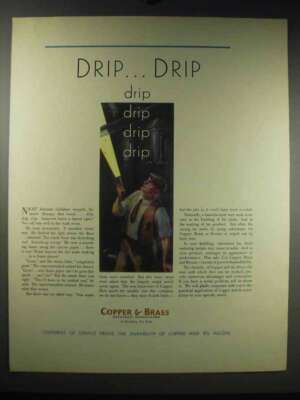 1931 Copper & Brass Research Association Ad - Drip Drip