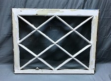 Antique Diamond Mission 12 Lite Window Sash Shabby White Chic 23x30 VTG 459-26B