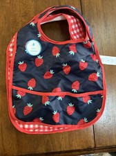 Carter's 2 Pack Strawberries Red Gingham Water Resistant Bibs One Size I