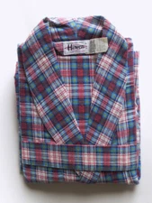 NOS Vintage Plaid Haven Robe Size 18 Blue Red White Factory Folded