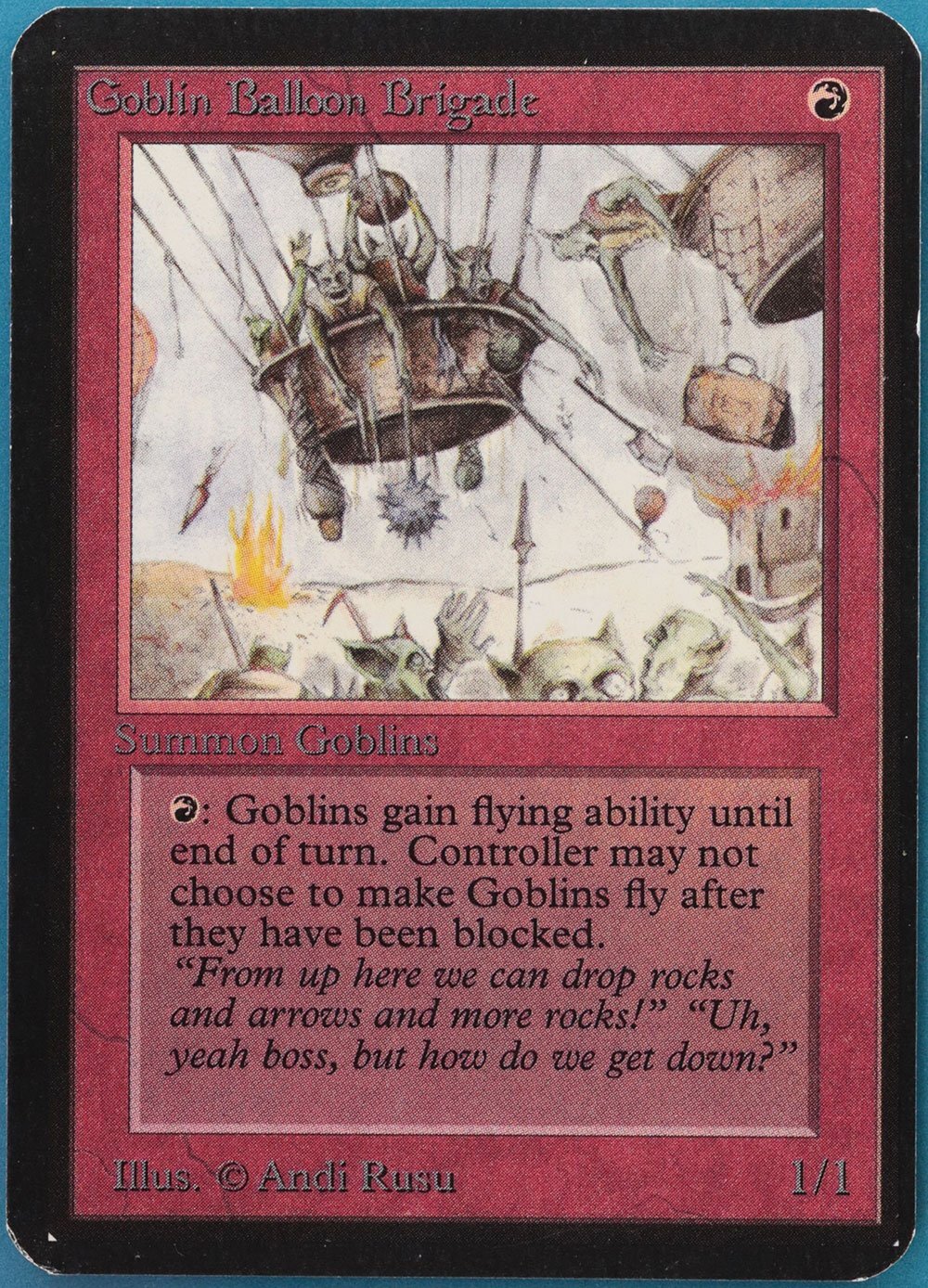 Goblin Balloon Brigade Alpha NM Red Uncommon MAGIC CARD (ID# 439647) ABUGames