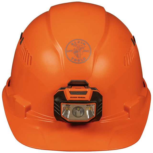 Klein Tools 60901 Hard Hat, Vented, Orange Cap Style with Headlamp eBay