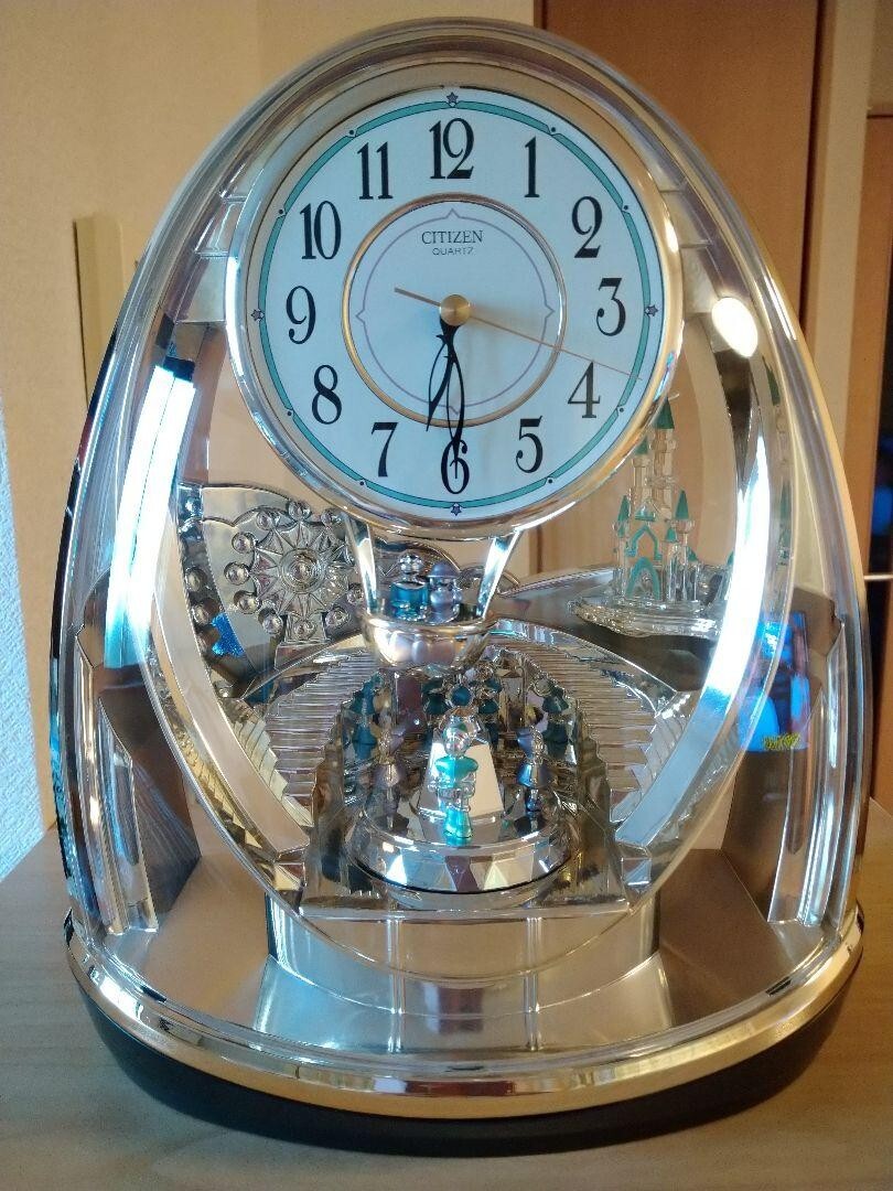 Katakuri時計 CITIZEN Citizen karakuri Table Clock Sweet Land Golden USED from