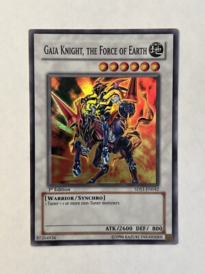 Yu-Gi-Oh! TCG Gaia Knight, the Force of Earth Yu-Gi-Oh! 5D's 5DS1-EN042 1st...
