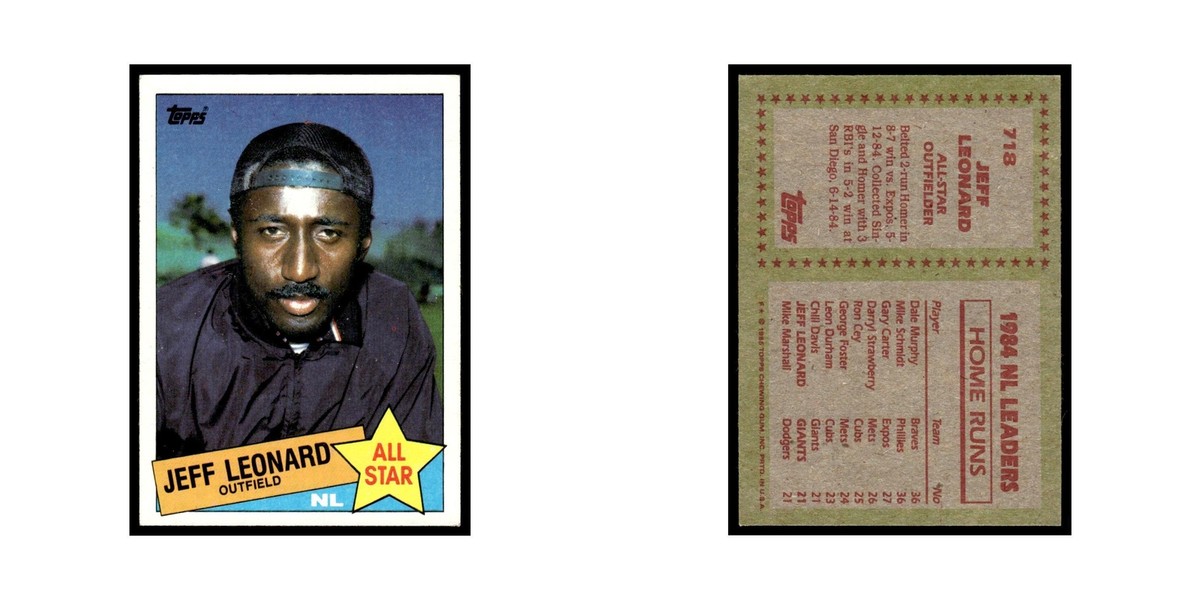 Jeff Leonard 1985 Topps #718 San Francisco Giants Baseball Card EX