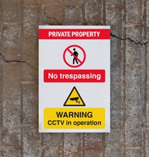 PRIVATE PROPERTY 3mm Large/ Small waterproof aluminium dibond sign A2 A3 A4