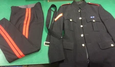 Military uniform, Dress jacket With Stripe Badge belt and trousers, issued.
