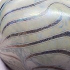 Vtg Aaron Slater Studio Art Glass Iridescent Pulled Feather Paperweight Signed — photo 10