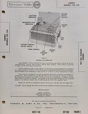 SAMS PHOTOFACT SERVICE MANUAL 262-1 AMPRO TAPE RECORDER 755 756