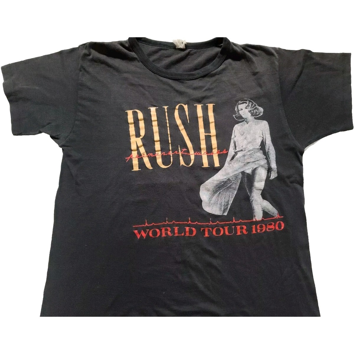 VINTAGE 1980 RUSH Permanent Waves World Tour Concert Shirt, Single Stitch |  eBay