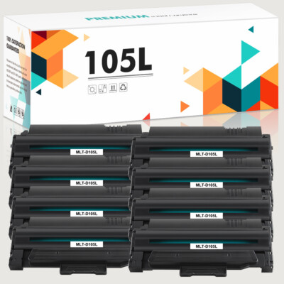 8PK Toner Compatible With Samsung MLT-D105L ML-2525W ML-2525 SCX-4623FW Printer
