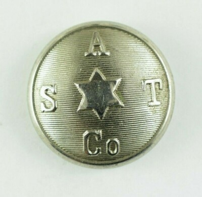 1870s-80s Huntington & Broad Top Mountain Rail Coal Uniform Button Original K1BT