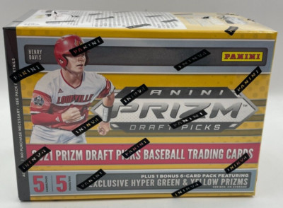 NEW 2021 Panini Prizm Draft Picks Baseball Cards Blaster Box EXCLUSIVE Parallels