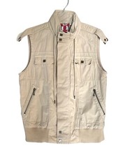 L.a.m.b. Size Medium Beige Gwen Stefani Spring 2007 Streetwear Y2k Hood Zip Vest