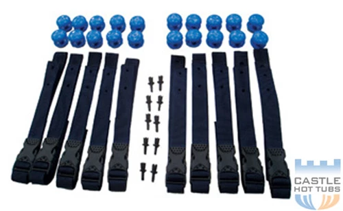 3m Solar Cover and Heat Retention Strap Set Swimming Pool Roller Attachment Kit