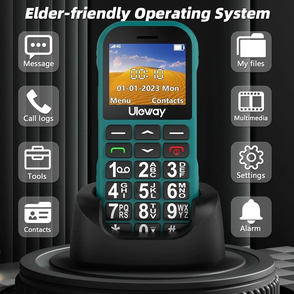 4G Big Button Mobile Phone for Elderly USB-C Charging, 1800mAh Long Standby T190 - Image 4 of 4