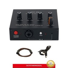 MIC-60 Preamplificatore Microfono Bilanciato Integrato 48V Phantom Alimentatore Micro Amp *yu
