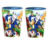 Sonic The Hedgehog Kinderbecher 260Ml Trinkbecher Kunststoff 2Er Set