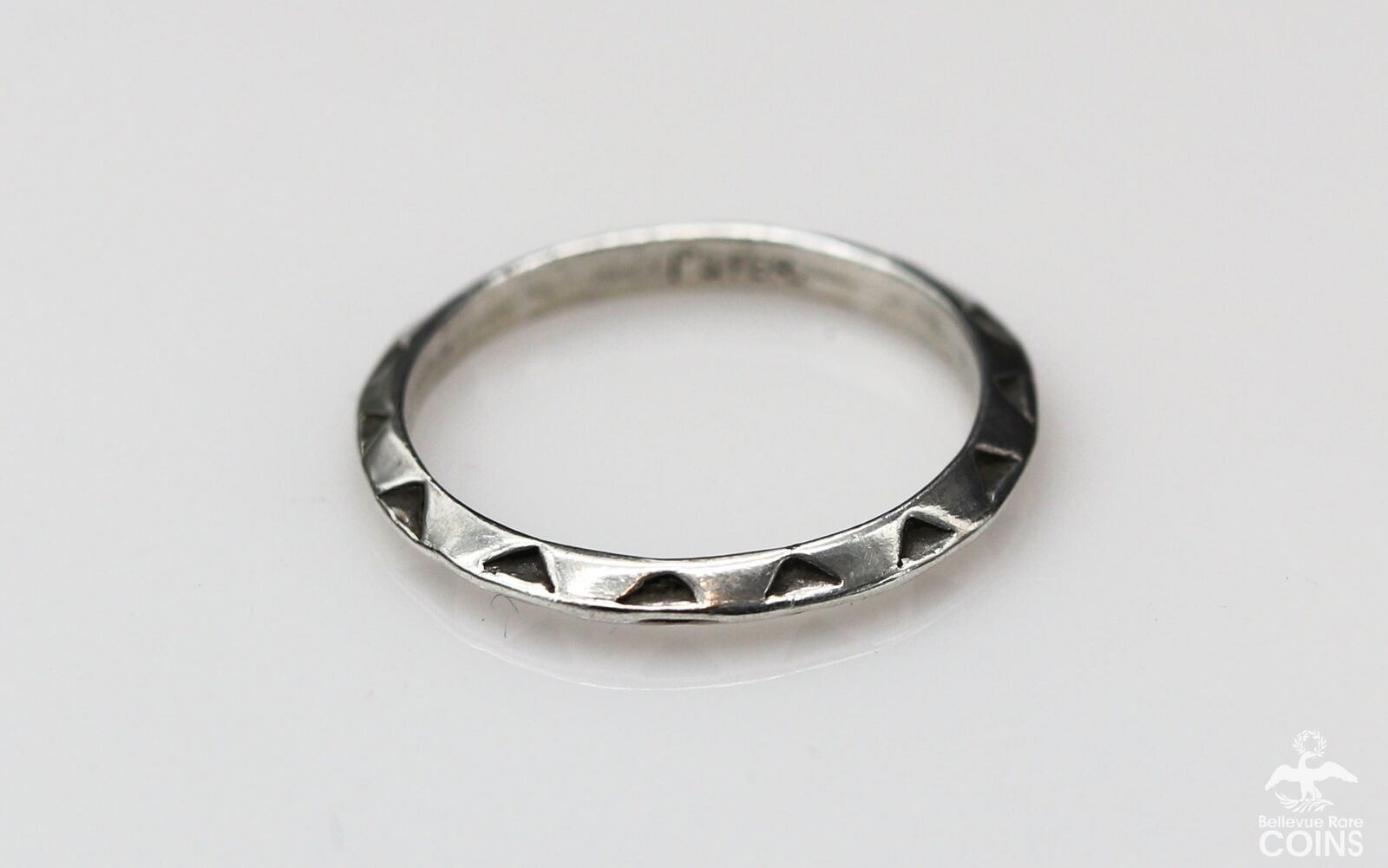 Sterling Silver Stack Triangular Sharp Band Ring - image 4