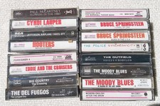 LOT- 16 Classic Rock Cassettes- Moody BLues-Police-Springsteen Cyndi Lauper 