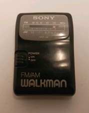 Vintage Walkman Sony SRF-39 FM/AM Radio With Belt Clip Tested Works Fair