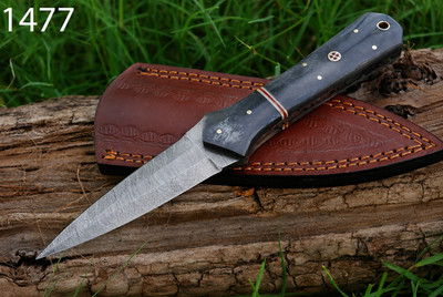 HAND FORGED DAMASCUS STEEL BOOT KNIFE THROWING HUNTING DAGGER survival Knife1477